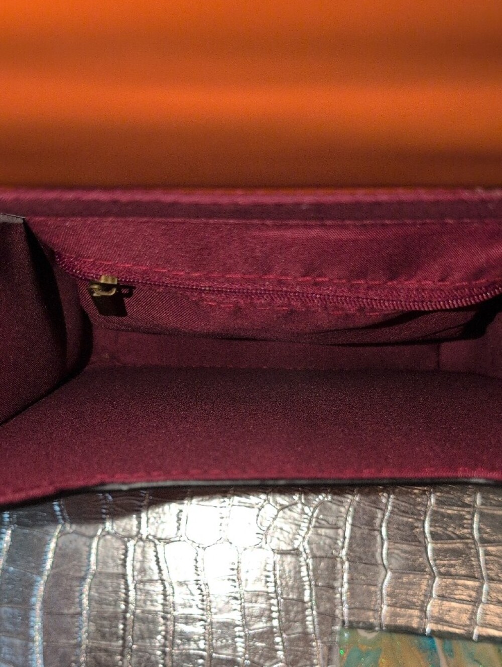 Working Clock Face Rust Crossbody Bag with Removable Strap - New - Picture 7 of 14